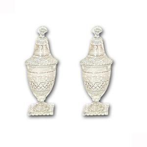 Mid 19th Century Napoleon III Amphora Crystal Vases