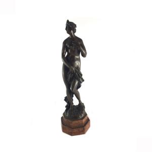 Early 19th Century Bronze Sculpture "bathing Venus" 