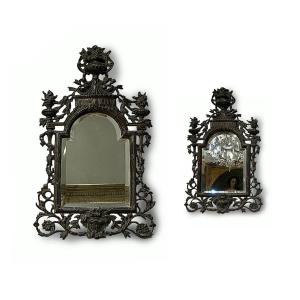 Pair Of 19th Century Bronze Mirrors