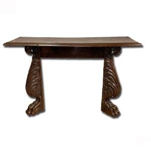 16th Century Florentine Walnut Consolle