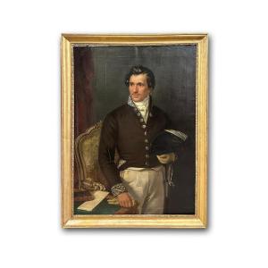Early 19th Century Portrait Of A Gentleman In Uniform 