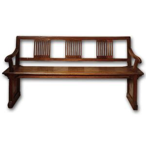 End Of The 17th Century Walnut Entrance Bench 