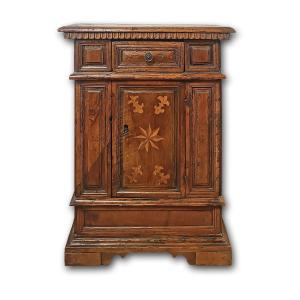 Second Half Of The 16th Century Small Walnut Sideboard With Inlays 