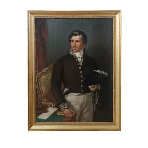 PORTRAIT D'UN GENTLEMAN EN UNIFORME, DÉBUT DU 19ème SIÈCLE