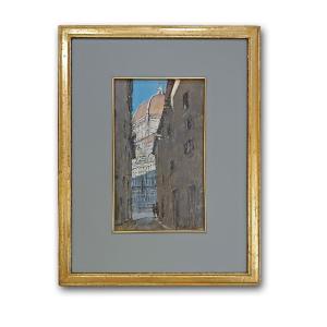 TABLEAU AVEC VUE FLORENTINE DÉBUT DU 20ème SIÈCLE