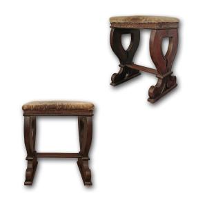 PAIRE DE TABOURETS FALDISTOIRE DU 17ème SIÈCLE