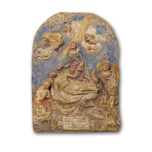 Mid-16th Century Renaissance Polychrome Plaster