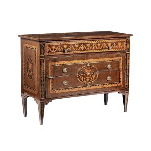 Late 18th Century Neoclassical Inlaid Chest Of Drawers