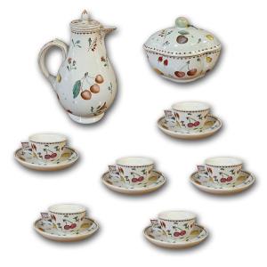 Second Half Of The 18th Century Ginori Coffee Porcelain Set 
