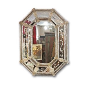MIROIR EN VERRE DE MURANO FIN DU 18ème SIÈCLE