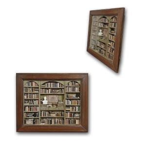 BIBLIOTHÈQUE EN MINIATURE FIN DU 19ème SIÈCLE