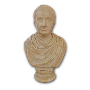 Late 18th Century Marble Bust Of A Roman Senator 
