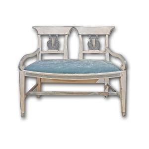 PETIT CANAPÉ PEINT SECONDE MOITIÉ DU 18ème SIÈCLE