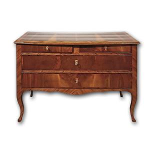 Mid-18th Century Louis XV Veneered Chest Of Drawers