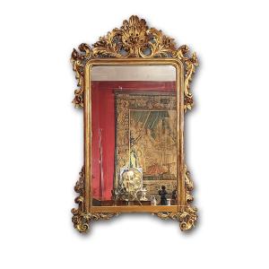 First Half Of The 19th Century Large Louis Philippe Gilded Mirror
