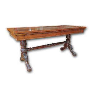Early 19th Century Charles X Walnut Writing Table
