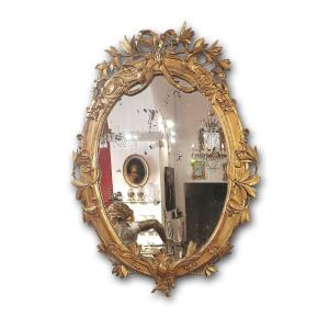 MIROIR DORÉ NÉOCLASSIQUE FIN DU 18ème SIÈCLE
