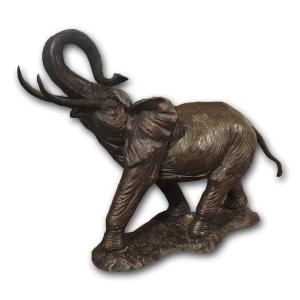 ÉLÉPHANT EN BRONZE DÉBUT DU 20ème SIÈCLE
