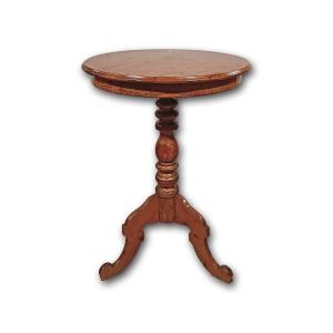 Mid-19th Century Round Cypress Coffee Table