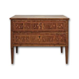 Second Half Of The 18th Century Neoclassical Inlaid Chest Of Drawers