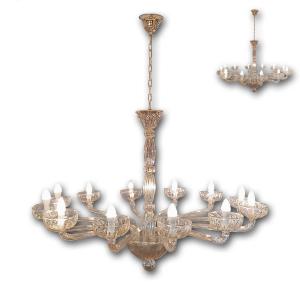 1970s Venini Glass Chandelier 
