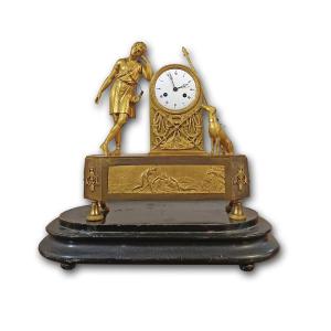 Late 18th Century Gilt Bronze Clock With Adonis