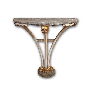 CONSOLE EN BOIS PEINT SECONDE MOITIE DU 18ème SIECLE