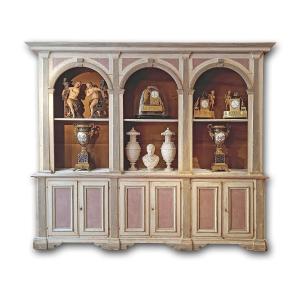 BIBLIOTHÈQUE NÉOCLASSIQUE PEINTE FIN 18ème-DÉBUT 19ème SIÈCLE