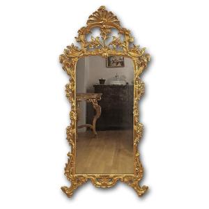 Mid-18th Century Louis XV Gilded Mirror 
