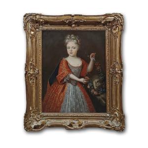 Mid-18th Century Portrait Of A Noble Girl