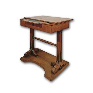 First Half Of The 19th Century Cherry Wood Coffee Table With Sliding Top