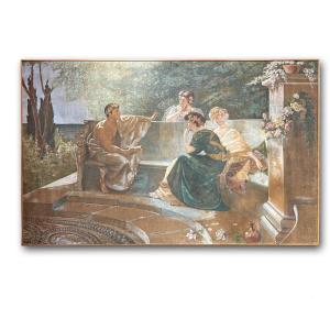 Late 18th Century Large Neoclassical Painting