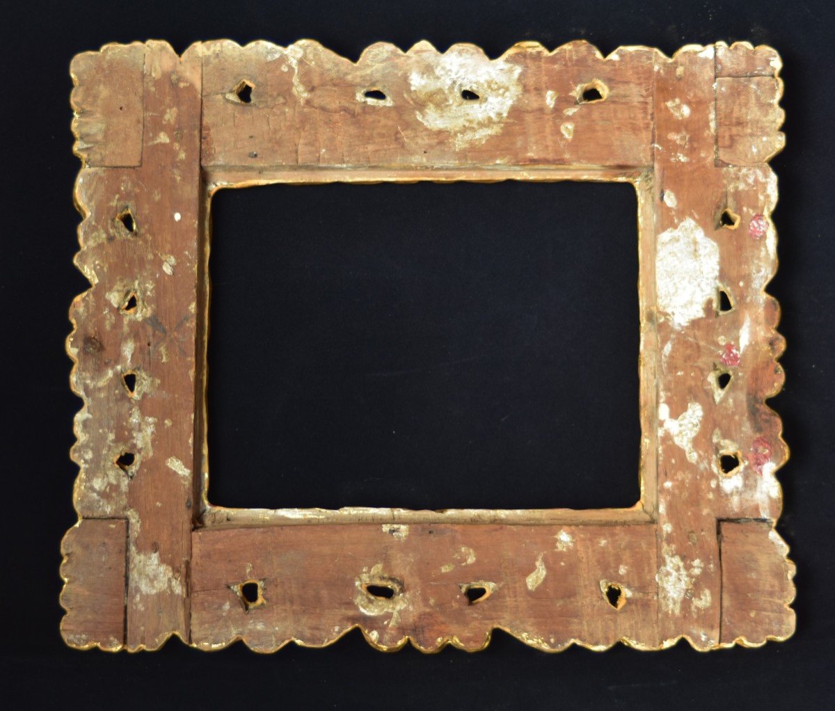 Baroque Frame In Carved And Gilded Wood With Gold Leaf-photo-3