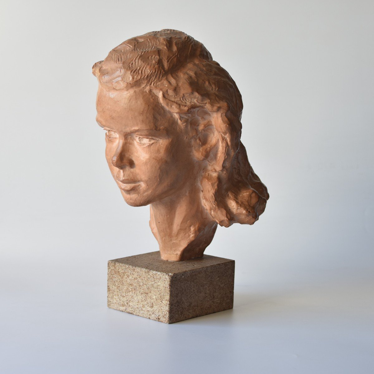 Tête En Terre Cuite - Sersté Paul (1910-2000)-photo-3