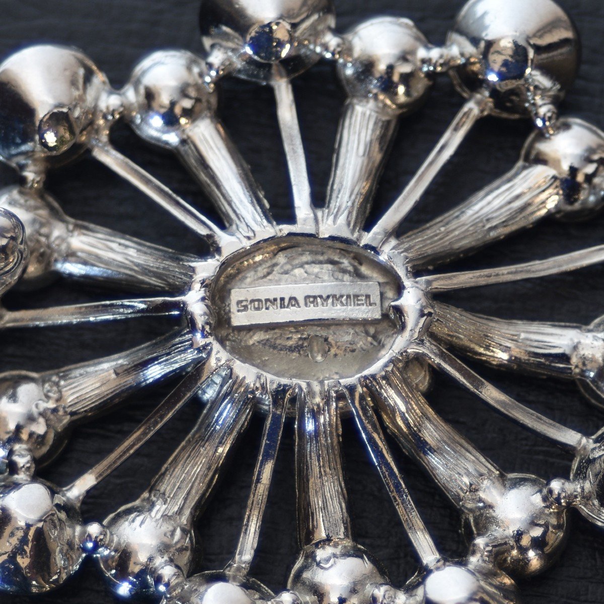 Sonia Rykiel Brooch - Silver Metal And Rhinestones.-photo-3