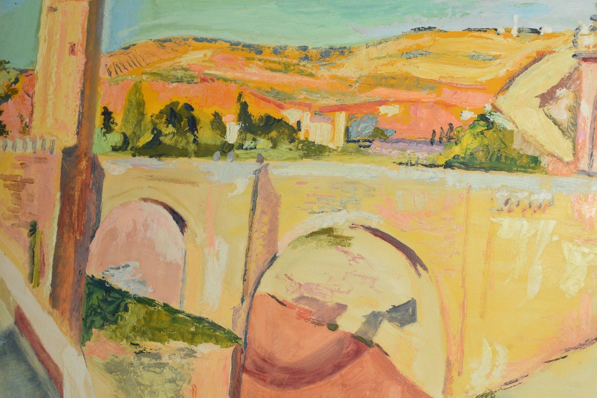 Bouzid Mohamed (1929-2014) - Oil Painting On Paper-photo-3