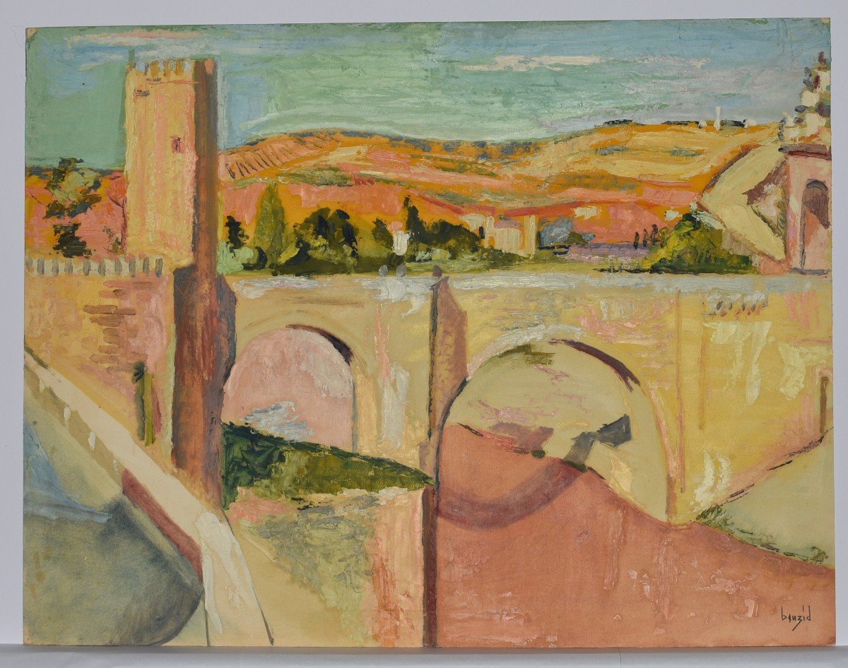 Bouzid Mohamed (1929-2014) - Oil Painting On Paper-photo-2