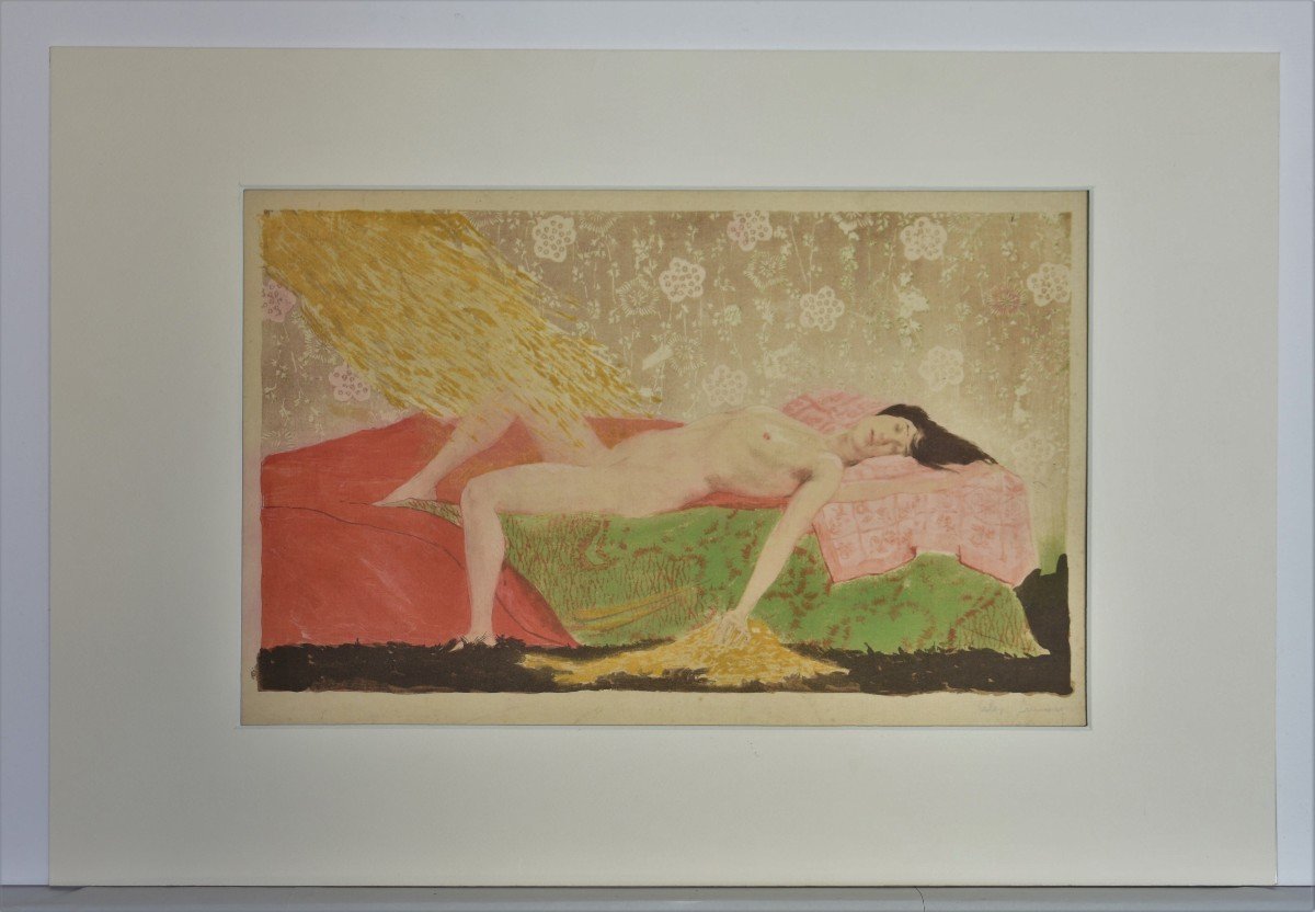 Lunois Alexandre (1863-1916) - Lithographie Couleurs - Danaé (1894)-photo-3