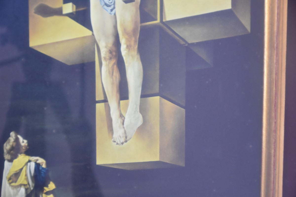 Salvador Dalí – Crucifixion (corpus Hypercubus) – Framed Reproduction, Circa 1950–60-photo-2