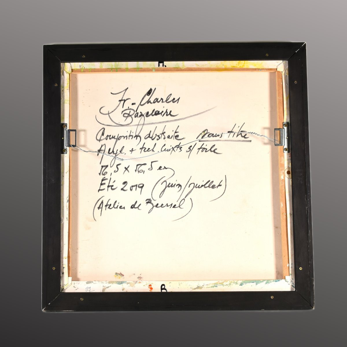 François-charles Bazelaire – Abstract Composition – Acrylic On Canvas, 2019-photo-3