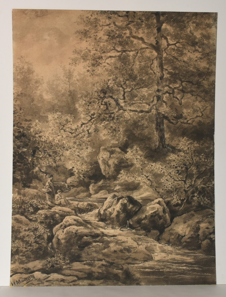 Henri Marcette (1824-1890) - Artiste belge-photo-2