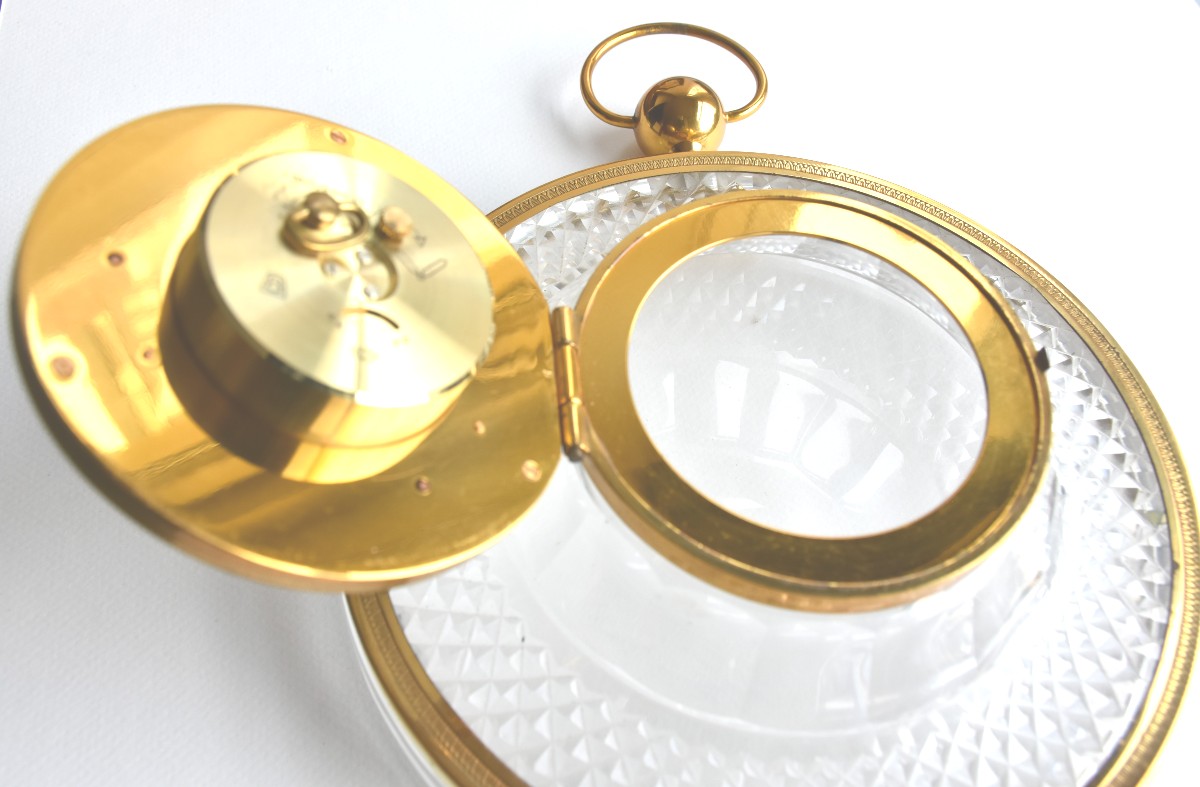 Wall Clock In Cut Crystal And Gilt Bronze, Ch. Hour – France-photo-1