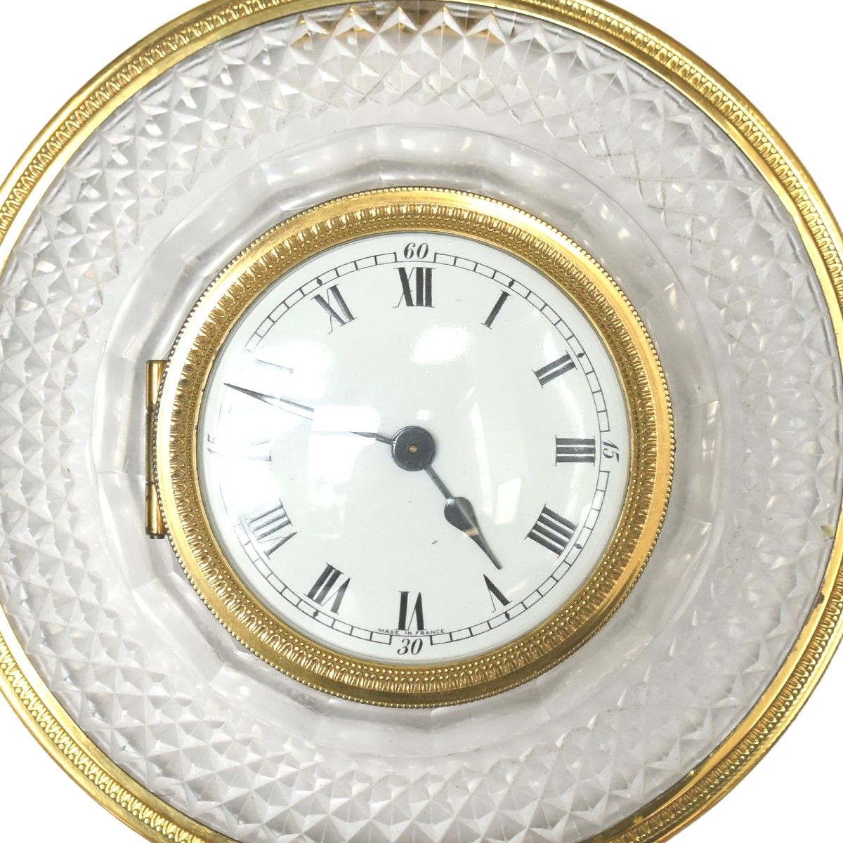 Wall Clock In Cut Crystal And Gilt Bronze, Ch. Hour – France-photo-3