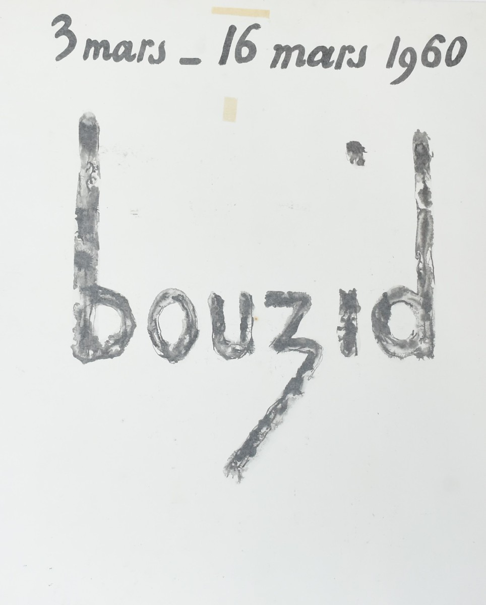 Mohamed Bouzid (1929-2014) — Large Double-sided Drawing, 1960 - Portrait And Exhibition Project-photo-3