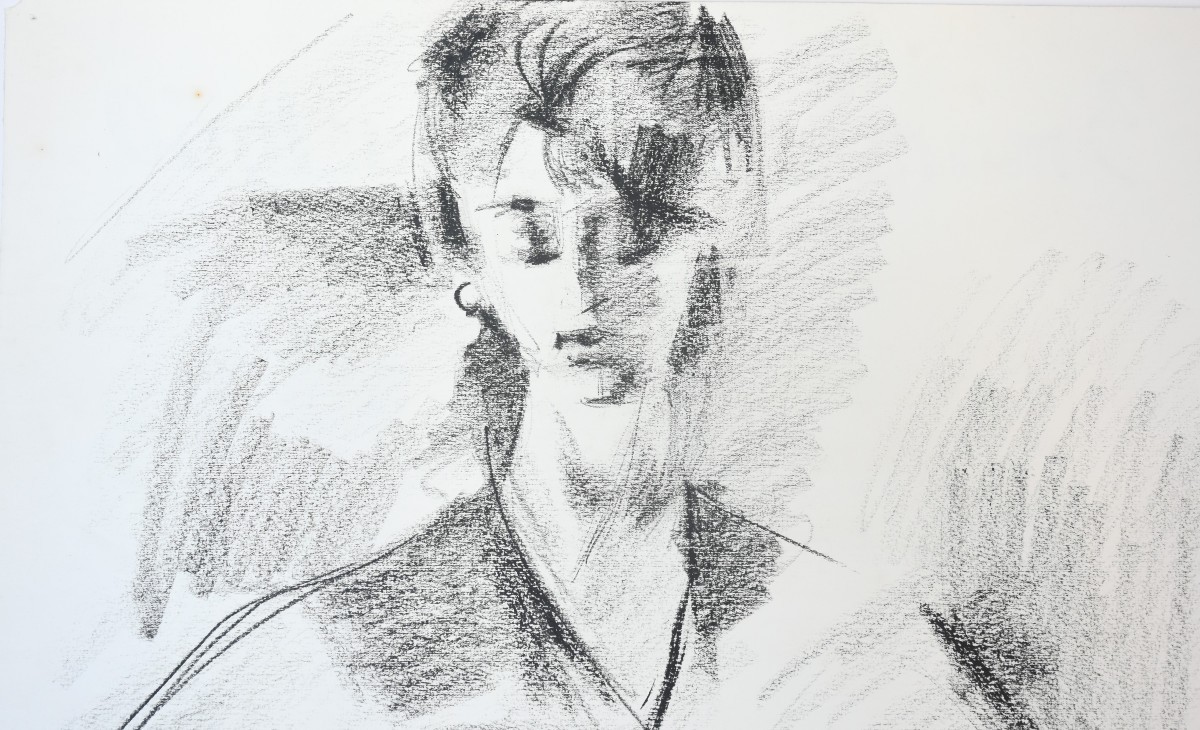 Mohamed Bouzid (1929-2014) — Large Double-sided Drawing, 1960 - Portrait And Exhibition Project-photo-4