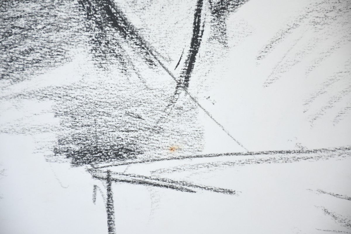 Mohamed Bouzid (1929-2014) — Large Double-sided Drawing, 1960 - Portrait And Exhibition Project-photo-2