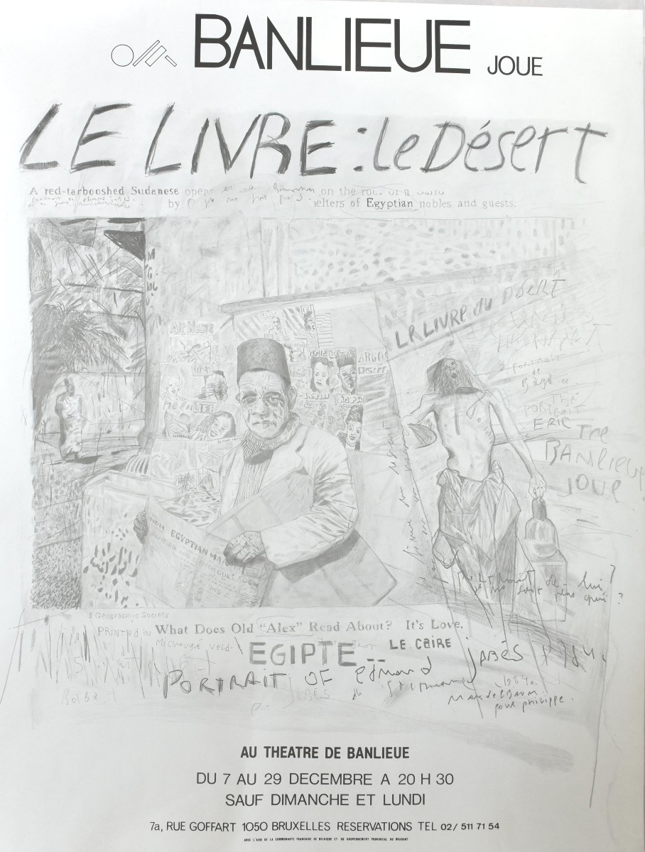 Stéphane Mandelbaum (1961–1986) The Book: The Desert, 1984 - Original Exhibition Poster -photo-5