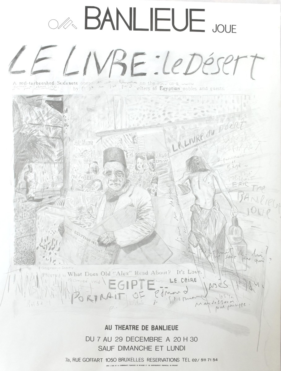 Stéphane Mandelbaum (1961–1986) The Book: The Desert, 1984 - Original Exhibition Poster 