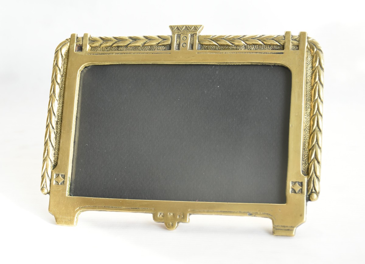 Cadre photo de table en laiton – Art Déco, vers 1930-photo-2