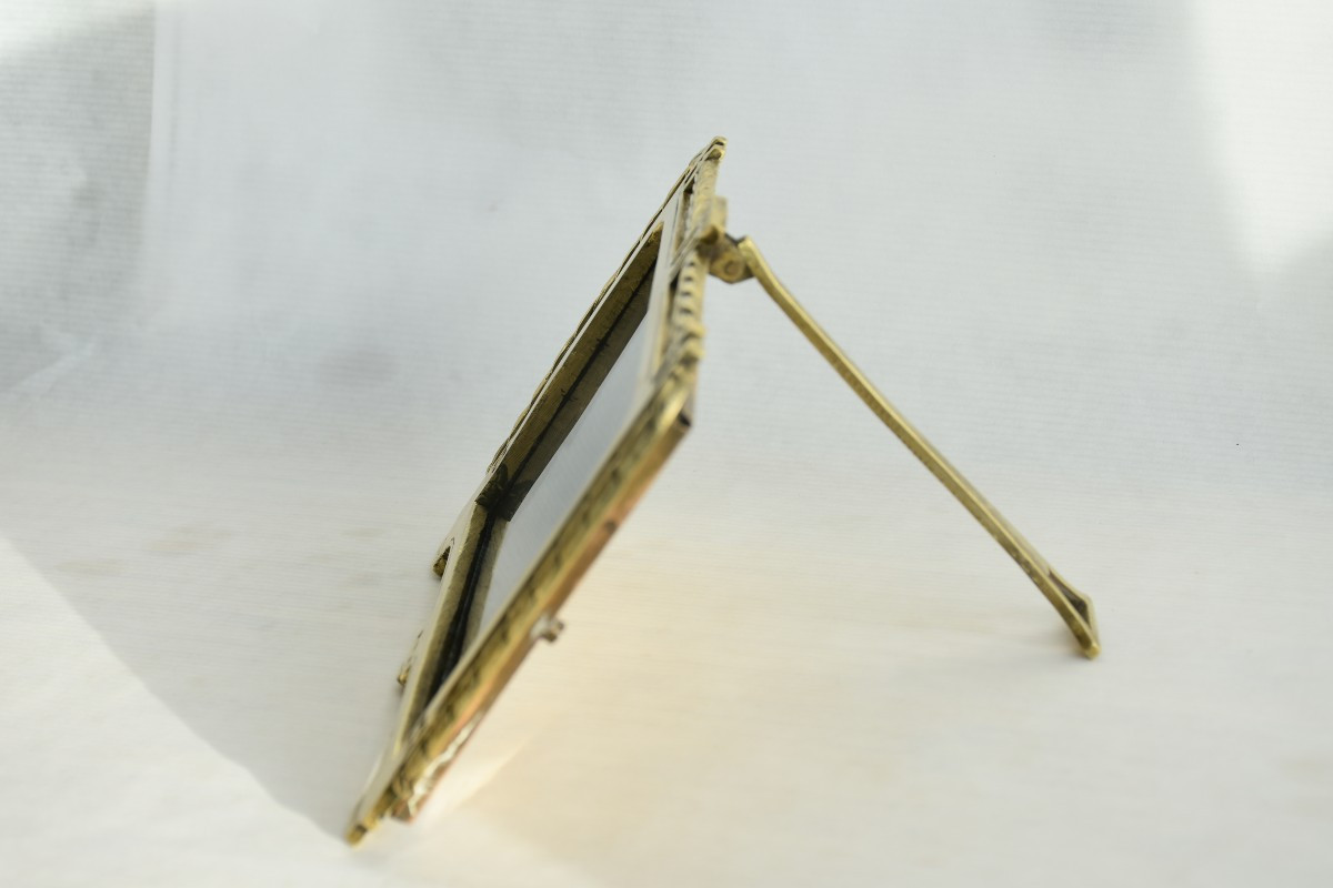 Cadre photo de table en laiton – Art Déco, vers 1930-photo-3